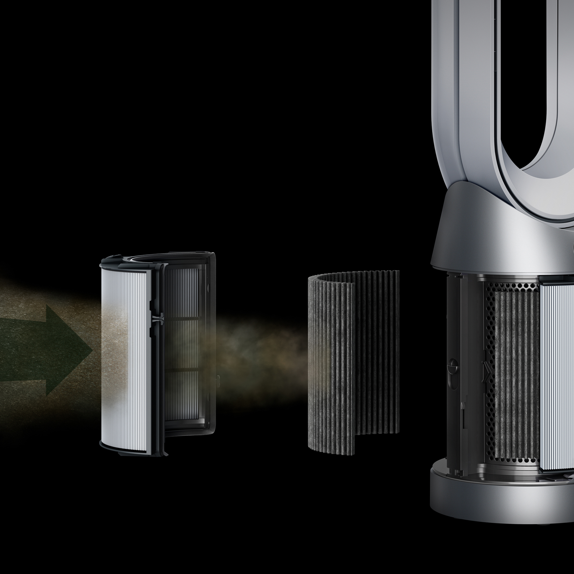Dyson Purifier Cool™ TP7C Purifying Tower Fan | White/Silver